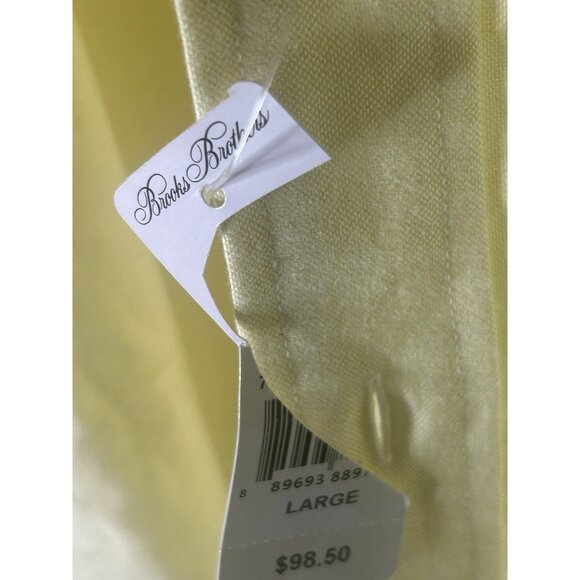 Brooks Brothers Shirt Mens Large Yellow Button Down Long Sleeve NEW W/TAGS - Picture 3 of 6
